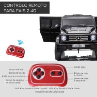 Carro Elétrico Infantil Mercedes Benz G500 HOMCOM com Controle Remoto